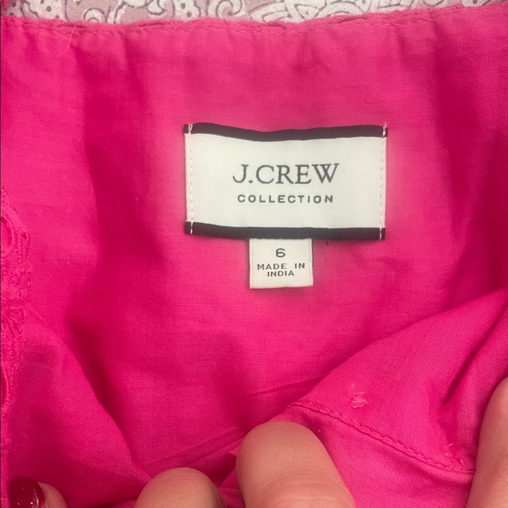 J Crew Pink Ruffle Top - Picture 2 of 5